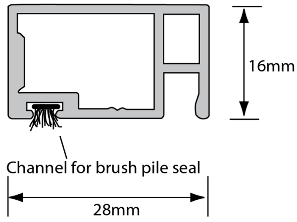 aluminium window hinged commercial profile